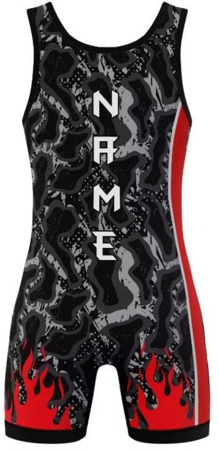 Wrestling Singlet - Camo Series back view